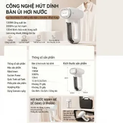 Bàn Ủi Hơi Nước Cầm Tay 1300W | Mini, Tiện Lợi, Hơi Nước Mạnh, Dùng Khô & Ướt