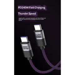 Dây cáp 240w Type C to Type C - Móc khoá hồ lô Myth Wukong