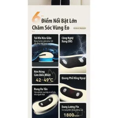 Máy Massage Eo Không Dây Sạc USB | Xung Điện, Túi Khí, Kéo Giãn & Làm Ấm Đa Năng