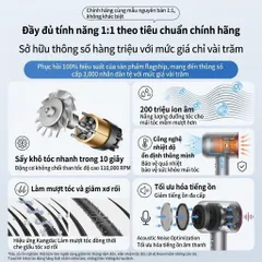 Máy Sấy Tóc Dyson I-on Âm Cao Cấp – 110.000 vòng/phút – Gió Mạnh, Sấy Nhanh, Êm Ái, Giúp Tóc Mềm Mượt