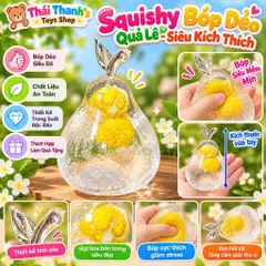 Squishy Bóp Dẻo Hình Quả Lê trong suốt siêu mềm dẻo cực thích-đồ chơi bóp dẻo an toàn cho trẻ em