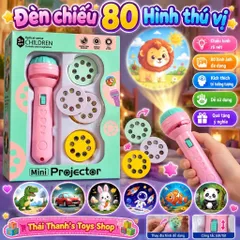 Đèn chiếu 80 hình thú vị - Đồ chơi nhựa an toàn cho trẻ em
