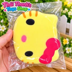Squishy bóp siêu mềm siêu tăng chậm hình bánh bông lan Hello Kitty