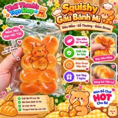 Squishy Bánh Mì Bơ sữa to bự siêu mềm siêu tăng chậm