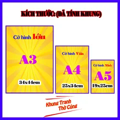 Tranh Thờ Mẹ Quan Âm Thiên Thủ Thiên Nhãn + khung (Bảo hành gãy, vỡ)