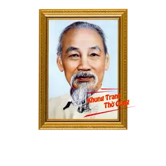 Tranh ảnh thờ Chủ tịch Hồ Chí Minh, Bác Hồ bền màu + Khung ảnh sáng đẹp kích thước khổ A3, A4, A5