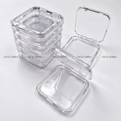 Set 50 Hộp đựng Nailbox trong suốt, Hộp Acrylic đựng trang sức