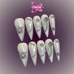 Nailbox Thiết Kế Nude Ombre Xanh Ngọc Pastel Mắt Mèo Đính Đá [Cie-01]
