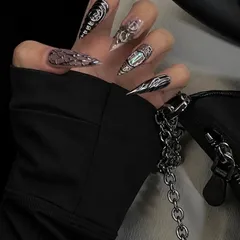 Nailbox Thiết Kế Nude Mắt Mèo Silver Metal Vân Nổi Hoa Tráng Gương Bạc [Cie-29]