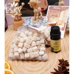 [Tặng tinh dầu] Túi Thơm Hạt Gỗ ESKY Aroma Garden Túi Thơm Treo Ô tô, Khử Mùi Tủ Quần Áo