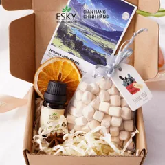 [Tặng tinh dầu] Túi Thơm Hạt Gỗ ESKY Aroma Garden Túi Thơm Treo Ô tô, Khử Mùi Tủ Quần Áo