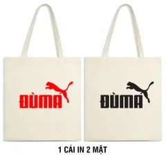 Túi vải bố tote Canvas in logo vui nhộn hài hước quà tặng sáng tạo độc lạ