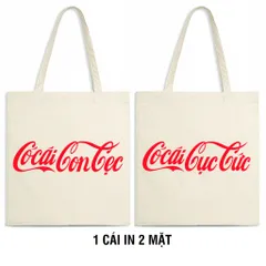 Túi vải bố tote Canvas in logo vui nhộn hài hước quà tặng sáng tạo độc lạ
