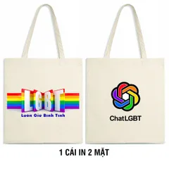 Túi vải bố tote Canvas in logo vui nhộn hài hước quà tặng sáng tạo độc lạ