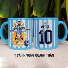 Cốc sứ ly sứ hình cầu thủ Ronaldo CR7 và Messi quà tặng cho bạn yêu bóng đá