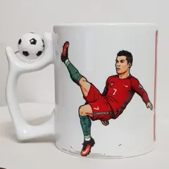 Cốc sứ ly sứ hình cầu thủ Ronaldo CR7 và Messi quà tặng cho bạn yêu bóng đá