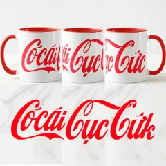 Cốc sứ ly sứ in logo Coca-Cola hài hước vui nhộn làm quà tặng để troll trêu chọc bạn bè