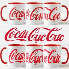 Cốc sứ ly sứ in logo Coca-Cola hài hước vui nhộn làm quà tặng để troll trêu chọc bạn bè