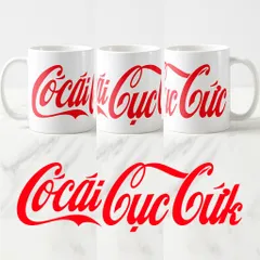 Cốc sứ ly sứ in logo Coca-Cola hài hước vui nhộn làm quà tặng để troll trêu chọc bạn bè