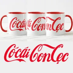Cốc sứ ly sứ in logo Coca-Cola hài hước vui nhộn làm quà tặng để troll trêu chọc bạn bè