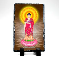 Tranh đá tự nhiên in hình đức Phật A Di Đà