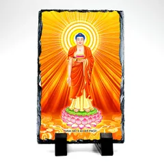 Tranh đá tự nhiên in hình đức Phật A Di Đà