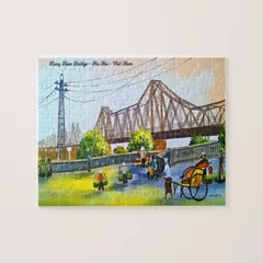 Tranh ghép Puzzle 30x20cm có 80 mảnh in tranh vẽ danh lam thắng cảnh quê hương Việt Nam