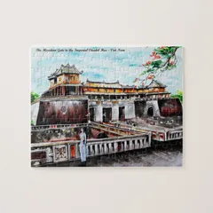Tranh ghép Puzzle 30x20cm có 80 mảnh in tranh vẽ danh lam thắng cảnh quê hương Việt Nam