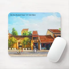 Miếng lót chuột,bàn di chuột máy tính mouse pad 25x20cm,in tranh vẽ danh lam thắng cảnh quê hương Việt Nam