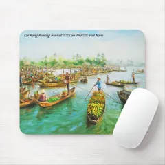 Miếng lót chuột,bàn di chuột máy tính mouse pad 25x20cm,in tranh vẽ danh lam thắng cảnh quê hương Việt Nam