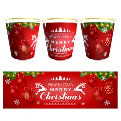 Quà tặng lưu niệm Giáng Sinh-Noel ly uống rượu thủy tinh 50ml (1cái)