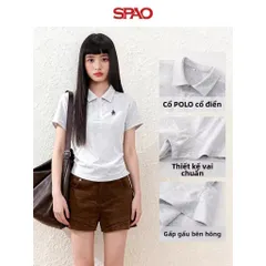(Chính Hãng) Áo thun polo gấu nữ hãng SPAO newtag