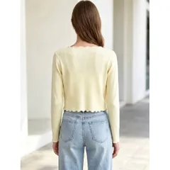 (Sale) Áo khoác cardigan len nhung tăm nữ She In