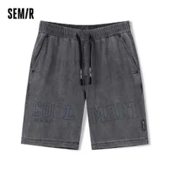 (Chính Hãng) Quần short jeans,đùi bò cạp chun nam hãng Semir newtag