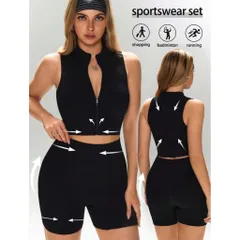 (Sale) Set bộ áo tanktop,ba lỗ nữ,quần legging đùi tập thể thao,gym,yoga She In