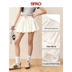 (Chính Hãng) Chân váy bí dáng ngắn nữ hãng SPAO Newtag