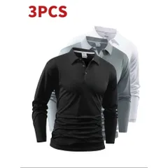 (Hàng có sẵn) Combo áo,set 3 áo polo dài tay nam new