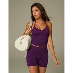 (Chính Hãng) Set bộ áo yếm bra,quần legging đùi nữ tập thể thao,gym,yoga hãng UONNOU