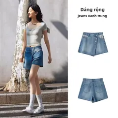 (Chính Hãng) Quần bò,jeans giả váy nữ hãng Semir newtag