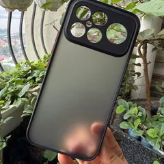 Ốp lưng Xiaomi Redmi K90 , K90 Pro Max nhám viền màu,chống bám vân tay ( màu Đen)