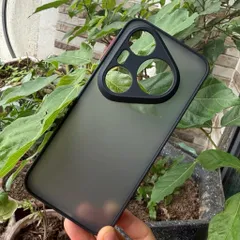 Ốp lưng Pura 90 Pro , Pura 90 Pro Max nhám viền màu,chống bám vân tay ( màu Đen)