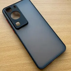 Ốp lưng nhám Huawei P60 Pro chống sốc,bảo vệ Camera (viền đen)
