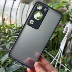 Ốp lưng nhám Huawei P60 Pro chống sốc,bảo vệ Camera (viền đen)
