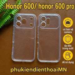 Ốp lưng dẻo Honor 600 , Honor 600 Pro trong suốt, bảo vệ Camera