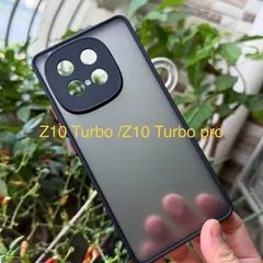 Ốp lưng Vivo iQOO Z10 Turbo, Z10 Turbo Pro lưng nhám viền màu,chống sốc 4 góc (màu đen)