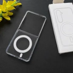 Ốp lưng Samsung Galaxy Z Flip 8 Nam Châm HỖ TRỢ SẠC Không Dây trong suốt