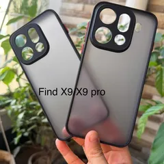Ốp lưng Oppo Find X9 , Find X9 Pro nhám viền màu,chống bám vân tay ( màu Đen)