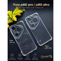 Ốp lưng Huawei P80 Pro, P80 Pro Plus, P80 Ultra dẻo chống sốc 4 góc, trong suốt
