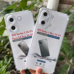￼Ốp lưng dẻo Xi..ao..mi Red..mi Turbo 5 , Turbo 5 Max chống sốc 4 góc, trong Suốt Bảo Vệ Camera