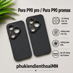 Ốp lưng dẻo Huawei Pura 90 Pro , Pura 90 Pro Max (màu đen) chống bám vân tay, bảo vệ Camera